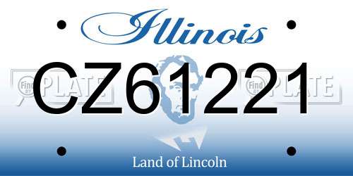 CZ61221 Illinois License Plate