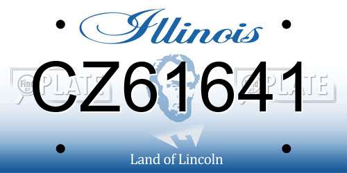 CZ61641 Illinois License Plate