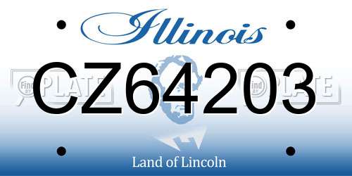 CZ64203 Illinois License Plate