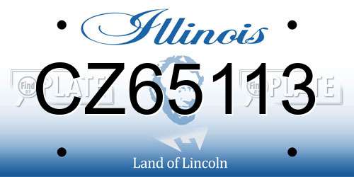 CZ65113 Illinois License Plate