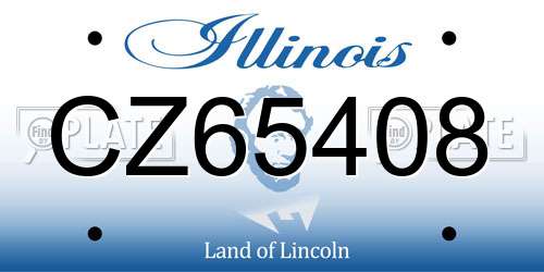 CZ65408 Illinois License Plate