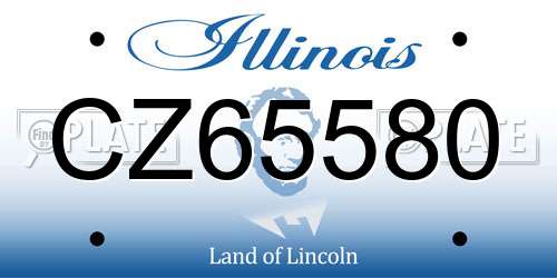 CZ65580 Illinois License Plate