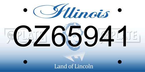 CZ65941 Illinois License Plate