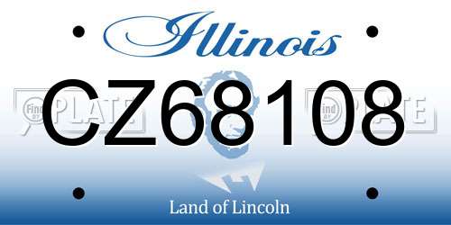 CZ68108 Illinois License Plate