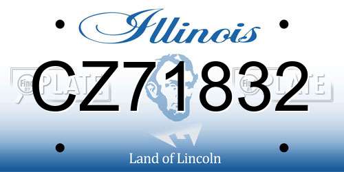 CZ71832 Illinois License Plate