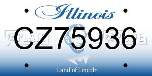 CZ75936 Illinois License Plate