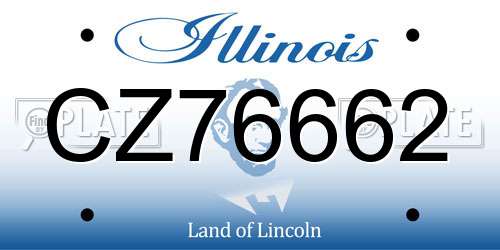 CZ76662 Illinois License Plate