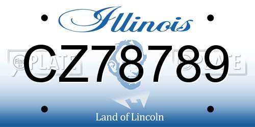 CZ78789 Illinois License Plate