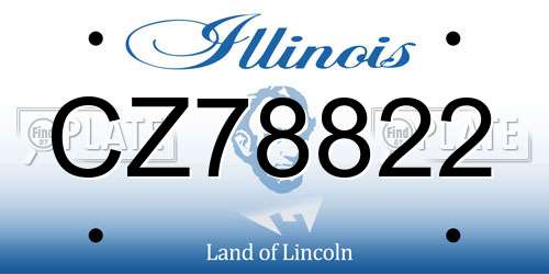CZ78822 Illinois License Plate