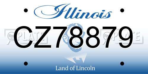 CZ78879 Illinois License Plate