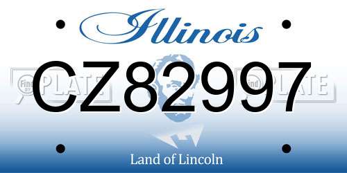 CZ82997 Illinois License Plate