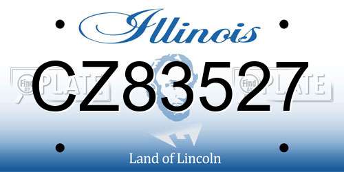 CZ83527 Illinois License Plate