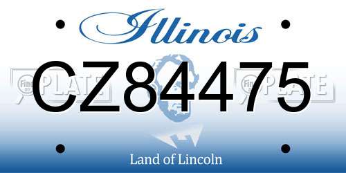 CZ84475 Illinois License Plate
