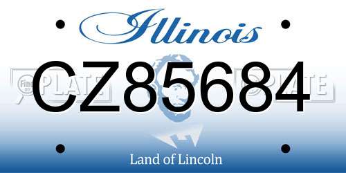 CZ85684 Illinois License Plate