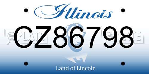 CZ86798 Illinois License Plate