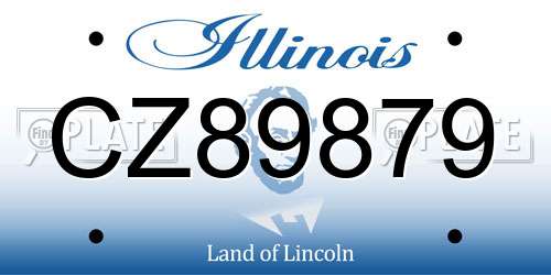 CZ89879 Illinois License Plate