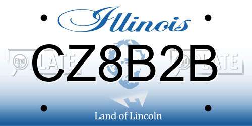 CZ8B2B Illinois License Plate