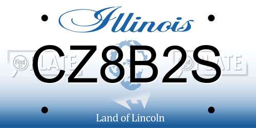 CZ8B2S Illinois License Plate