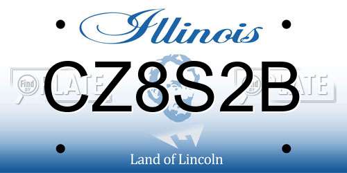 CZ8S2B Illinois License Plate