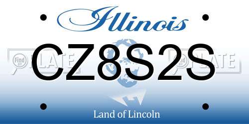CZ8S2S Illinois License Plate