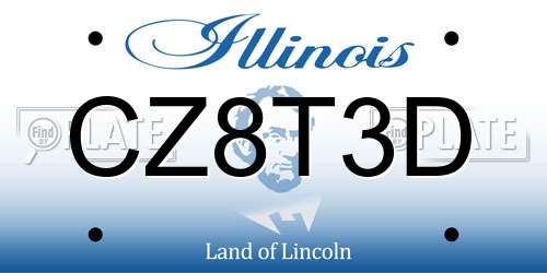 CZ8T3D Illinois License Plate