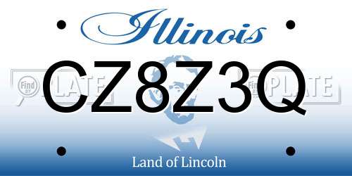 CZ8Z3Q Illinois License Plate