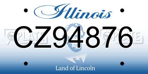CZ94876 Illinois License Plate