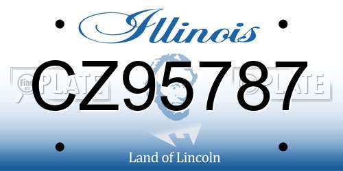 CZ95787 Illinois License Plate