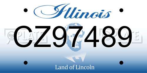 CZ97489 Illinois License Plate