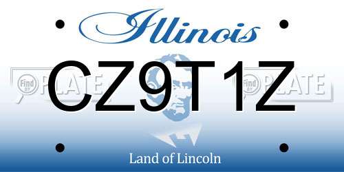 CZ9T1Z Illinois License Plate