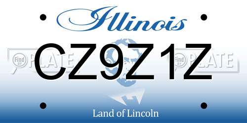CZ9Z1Z Illinois License Plate