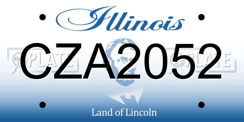 CZA2052 Illinois License Plate