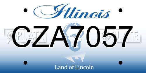 CZA7057 Illinois License Plate