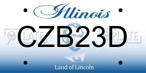 CZB23D Illinois License Plate