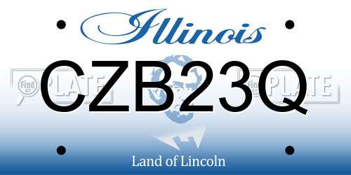 CZB23Q Illinois License Plate