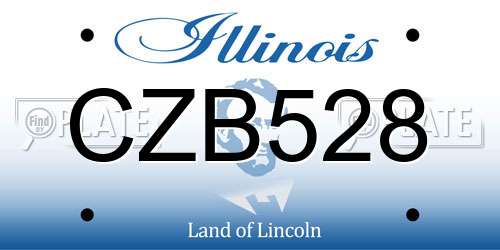 CZB528 Illinois License Plate