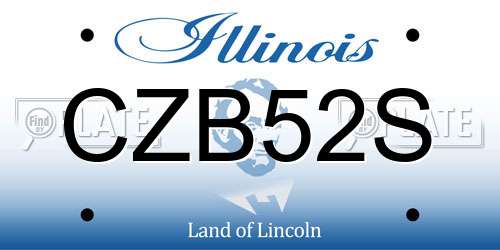 CZB52S Illinois License Plate