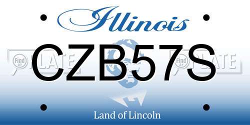 CZB57S Illinois License Plate