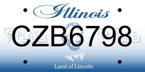 CZB6798 Illinois License Plate