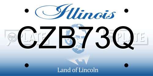 CZB73Q Illinois License Plate