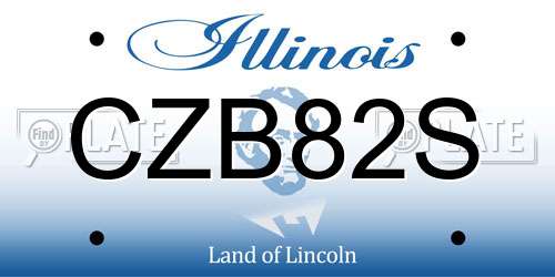 CZB82S Illinois License Plate