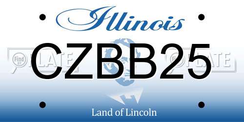 CZBB25 Illinois License Plate