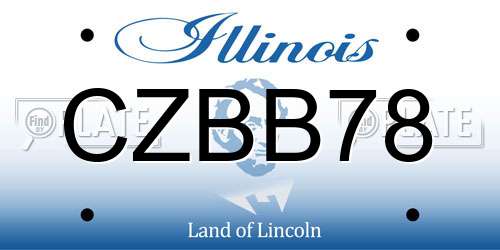 CZBB78 Illinois License Plate