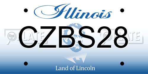 CZBS28 Illinois License Plate