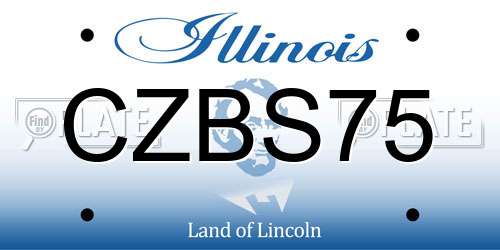 CZBS75 Illinois License Plate