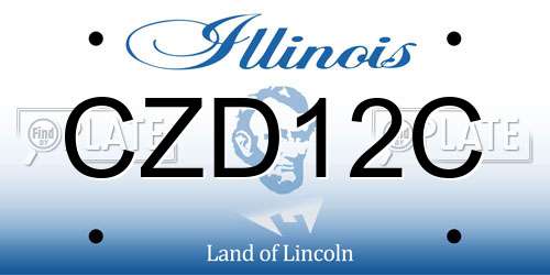 CZD12C Illinois License Plate