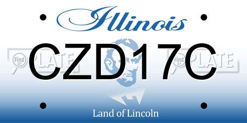 CZD17C Illinois License Plate