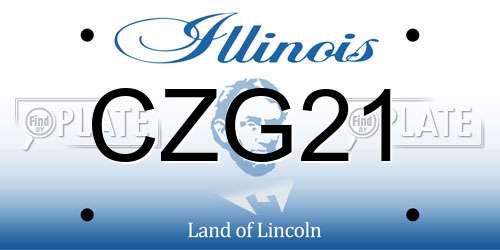 CZG21 Illinois License Plate