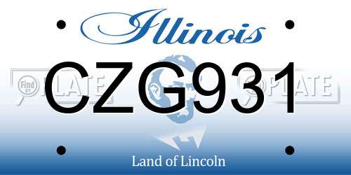 CZG931 Illinois License Plate