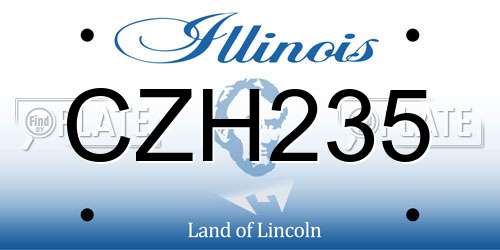 CZH235 Illinois License Plate